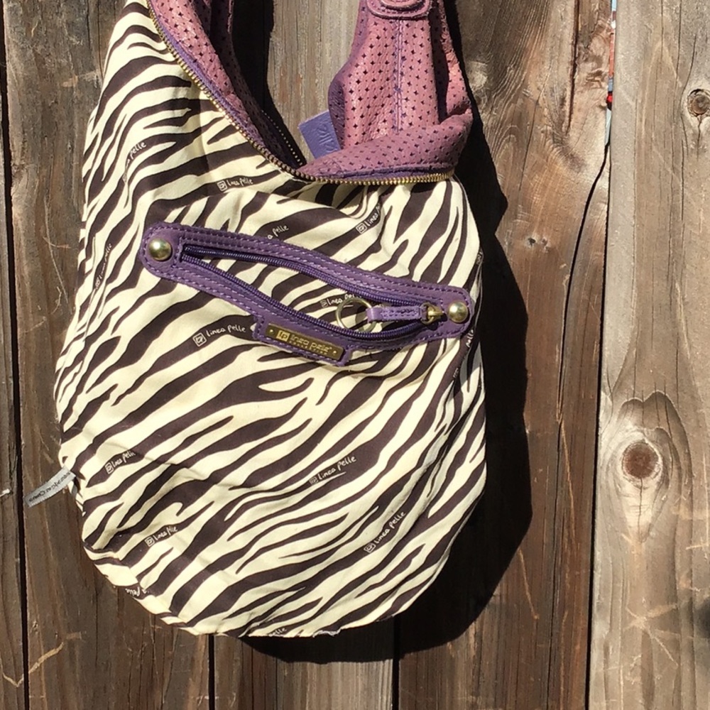 [SOLD] Linea Pelle Dylan Perforated Leather Hobo - Picture 2 of 4